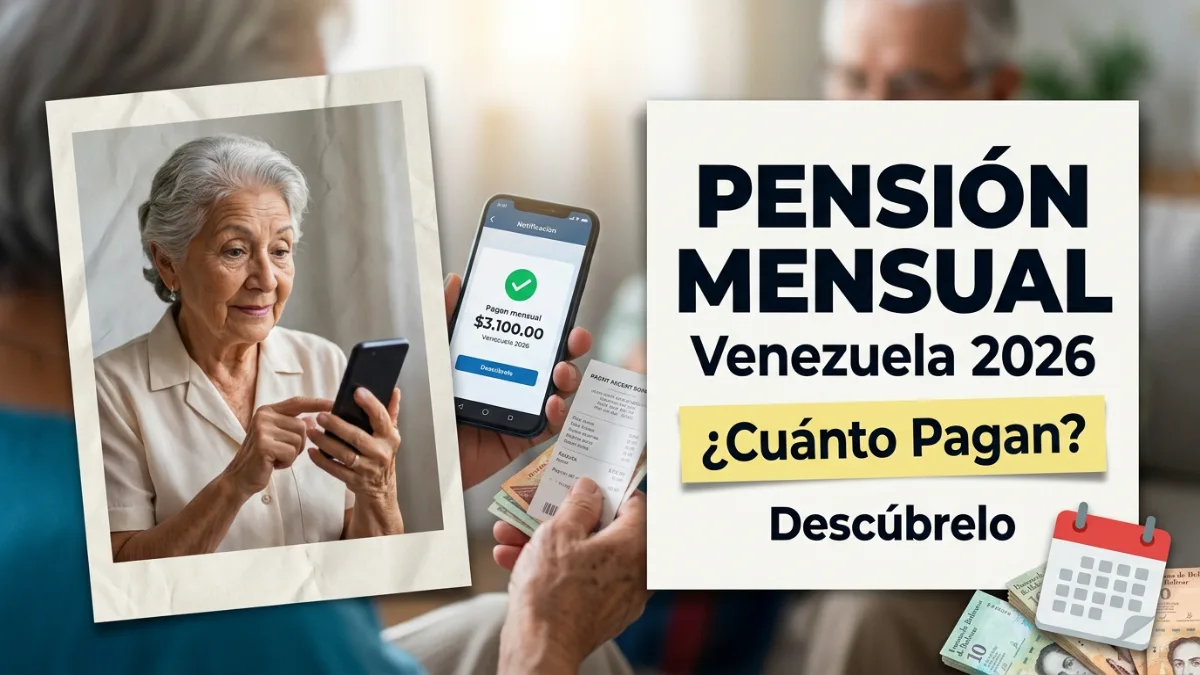Pensión mensual 2026 en Venezuela cuánto recibirán los adultos mayores